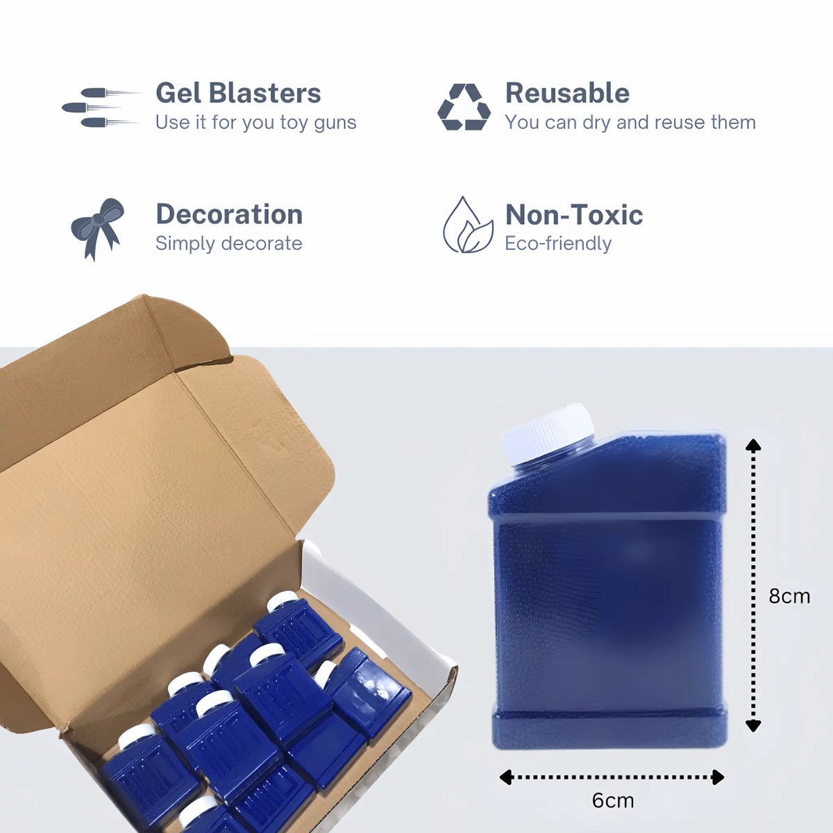 Gel Blaster Gun – Billes Bleues pour Pistolet à Orbeez Balls - Fusil Billes de Gel - FunBlasters
