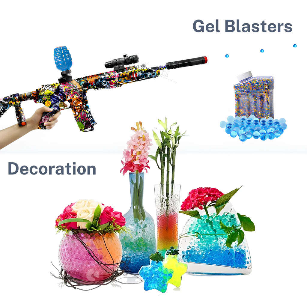Gel Blaster Gun – Billes Multicolor pour Pistolet à Orbeez Balls - Fusil Billes de Gel - FunBlasters
