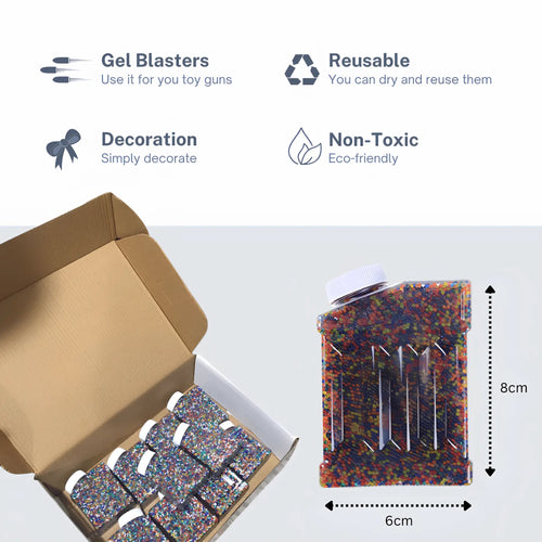 Gel Blaster Gun – Billes Multicolor pour Pistolet à Orbeez Balls - Fusil Billes de Gel - FunBlasters