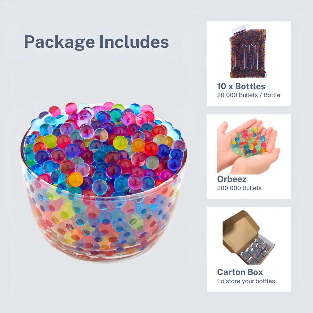 Gel Blaster Gun – Billes Multicolor pour Pistolet à Orbeez Balls - Fusil Billes de Gel - FunBlasters