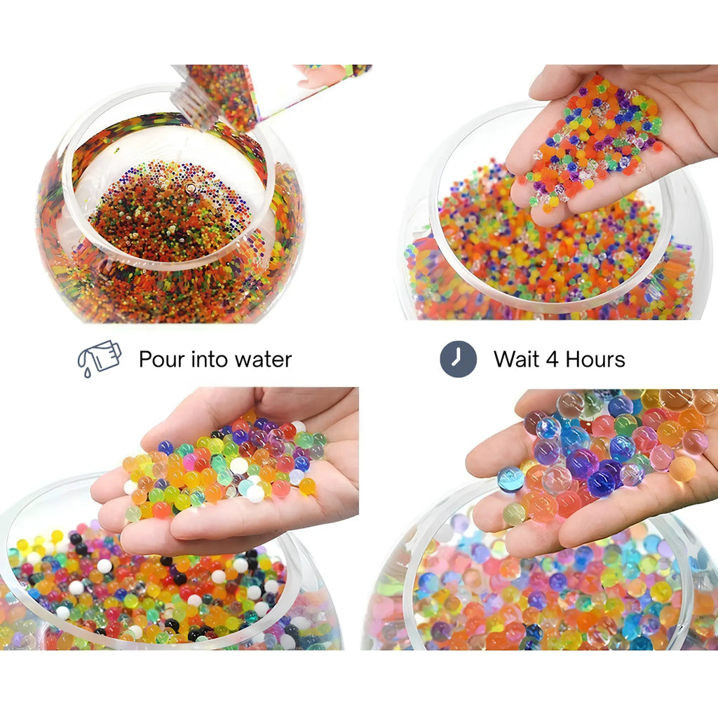 Gel Blaster Gun – Billes Multicolor pour Pistolet à Orbeez Balls - Fusil Billes de Gel - FunBlasters