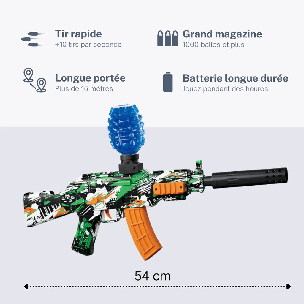 Gel Blaster Gun AK47 – Pistolet à Orbeez Balls - Fusil Billes de Gel - FunBlasters