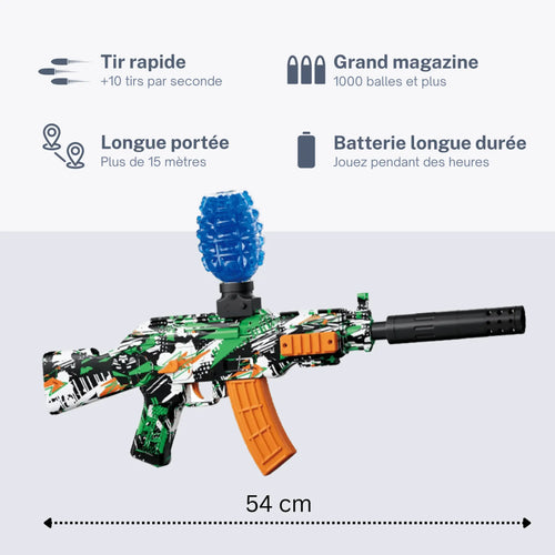 Gel Blaster Gun AK47 – Pistolet à Orbeez Balls - Fusil Billes de Gel - FunBlasters