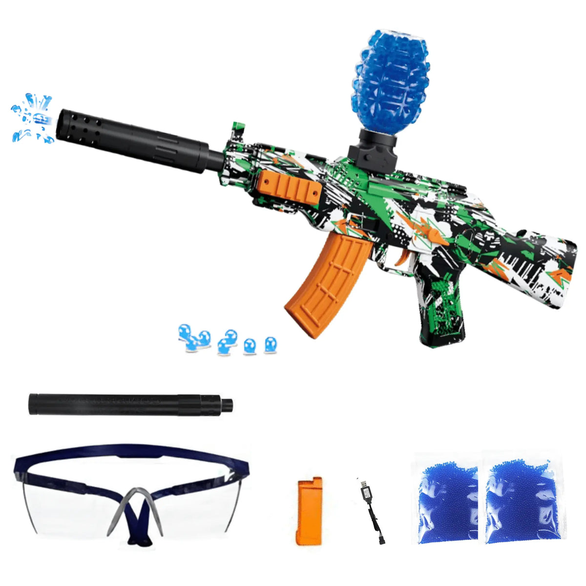 Gel Blaster Gun AK47 – Pistolet à Orbeez Balls - Fusil Billes de Gel - FunBlasters