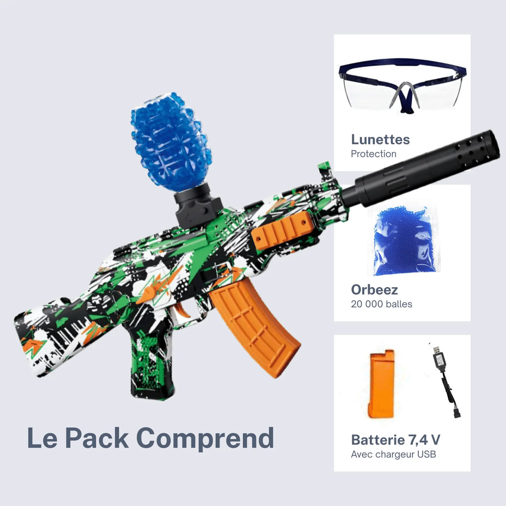 Gel Blaster Gun AK47 – Pistolet à Orbeez Balls - Fusil Billes de Gel - FunBlasters
