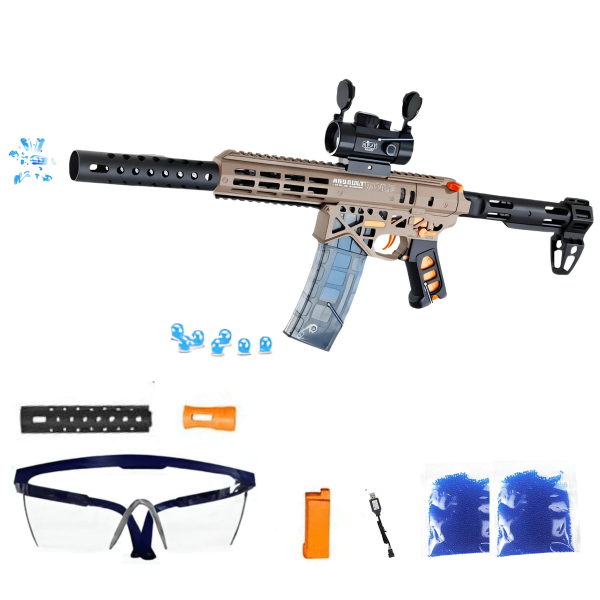 Gel Blaster Gun MK7 – Pistolet à Orbeez Balls - Fusil Billes de Gel - FunBlasters
