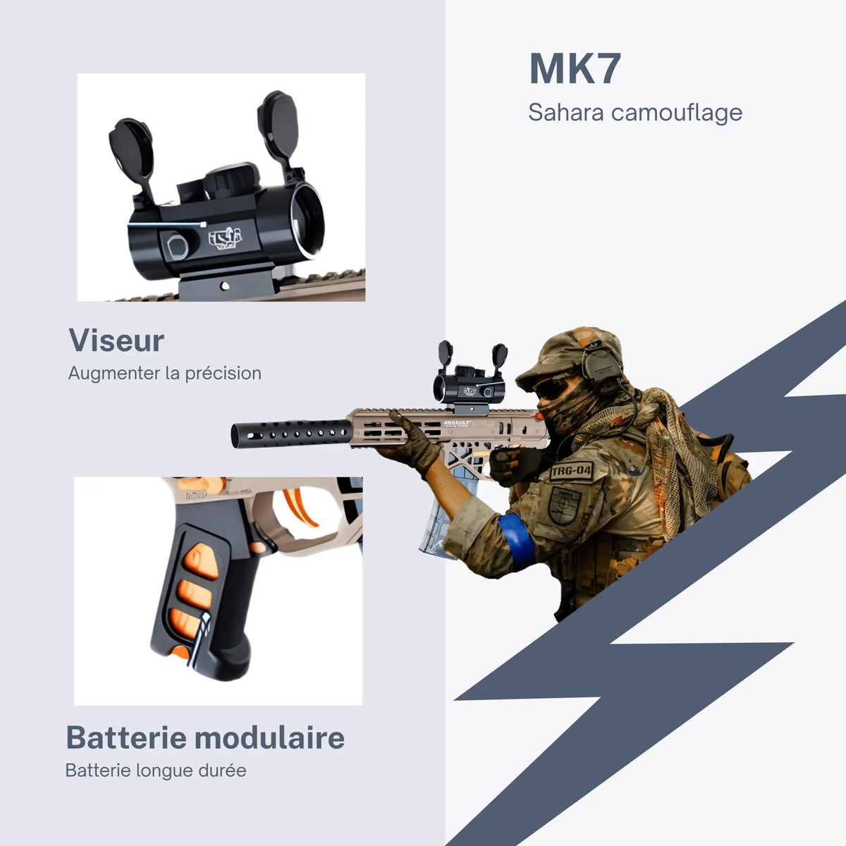 Gel Blaster Gun MK7 – Pistolet à Orbeez Balls - Fusil Billes de Gel - FunBlasters