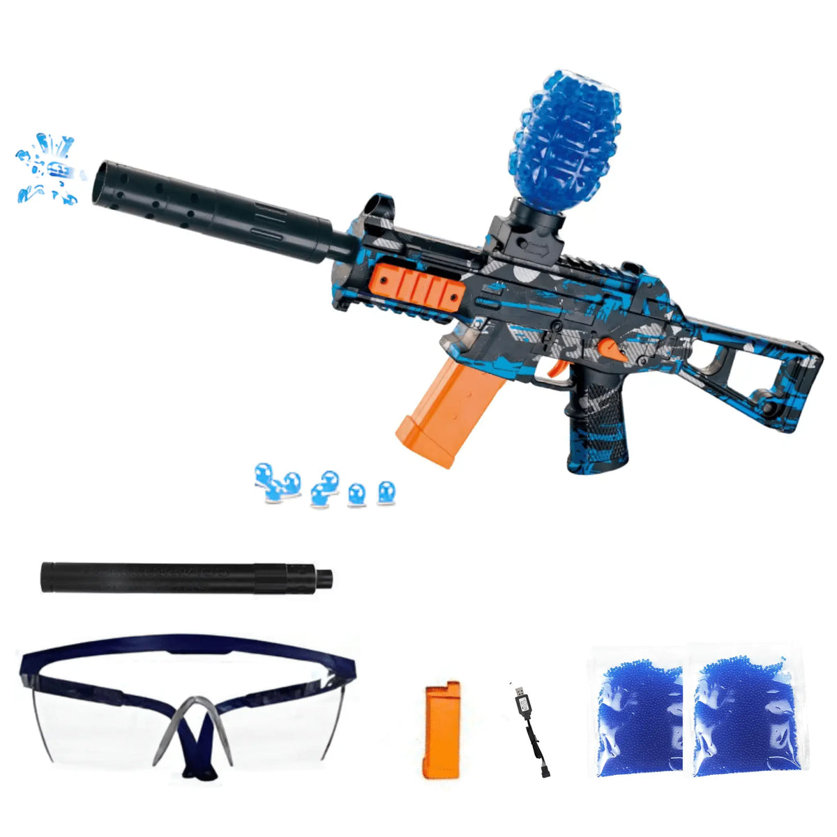 Gel Blaster Gun UMP45 – Pistolet à Orbeez Balls - Fusil Billes de Gel - FunBlasters
